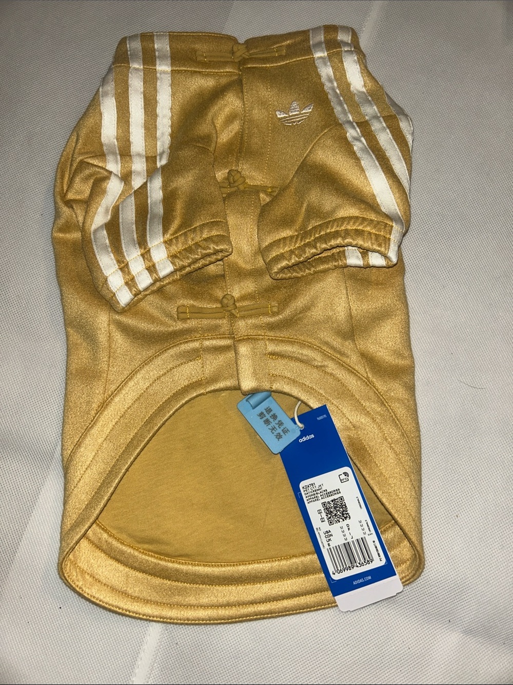 Adidas Pet CTT Chinese Style Soft Track Top Yellow Tang Style KZ4781 - Picture 5 of 9